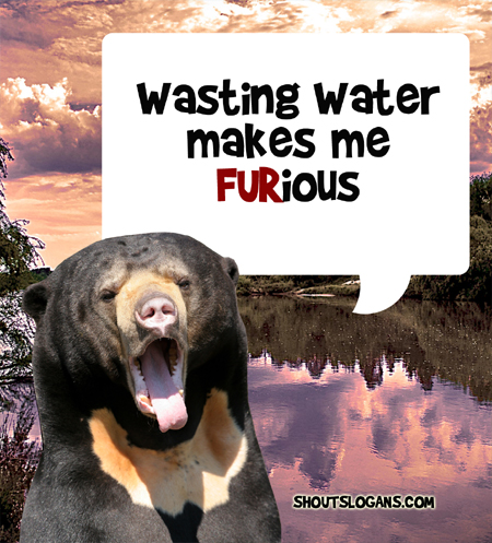 Wasting water makes me furious