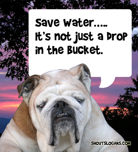 Every drop counts, Save Water.